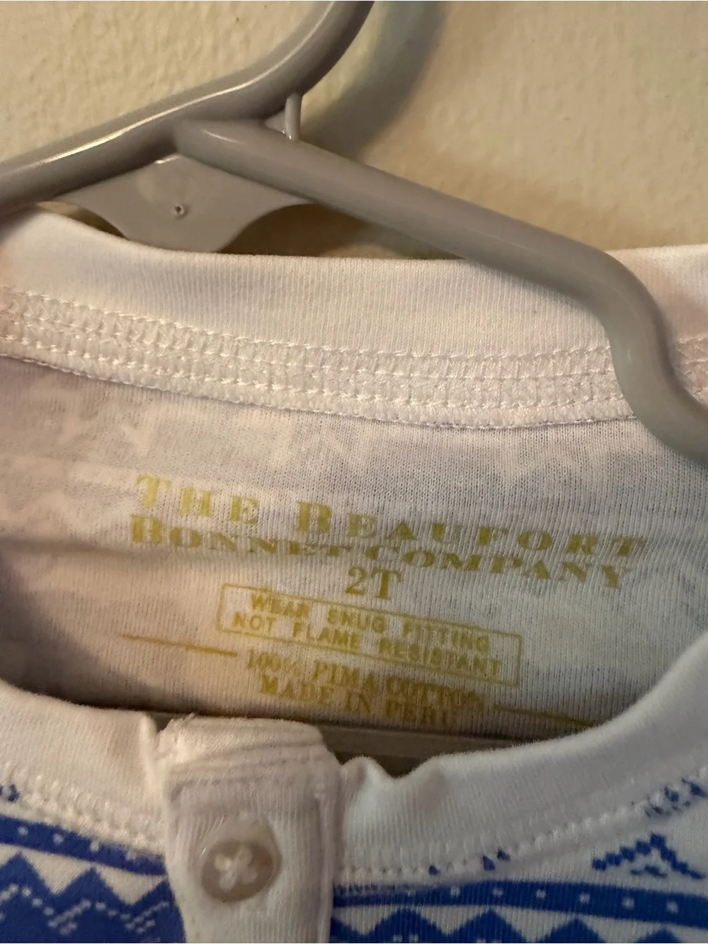 The Beaufort Bonnet Company Blue Reindeer and Snowflake Pajamas